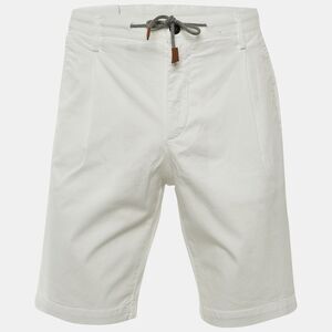 Eleventy White Cotton Bermuda Shorts L
